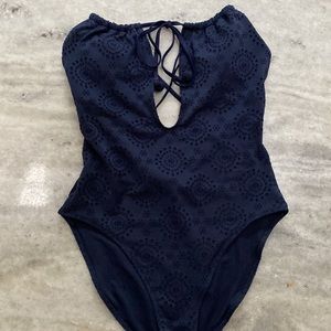 Aerie Bathing Suit - Navy - one piece - M